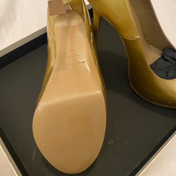 Brand New w/ Box YSL Gold Platform Luxury Designer Heels | Yves Saint Laurent - Picture 3 of 6